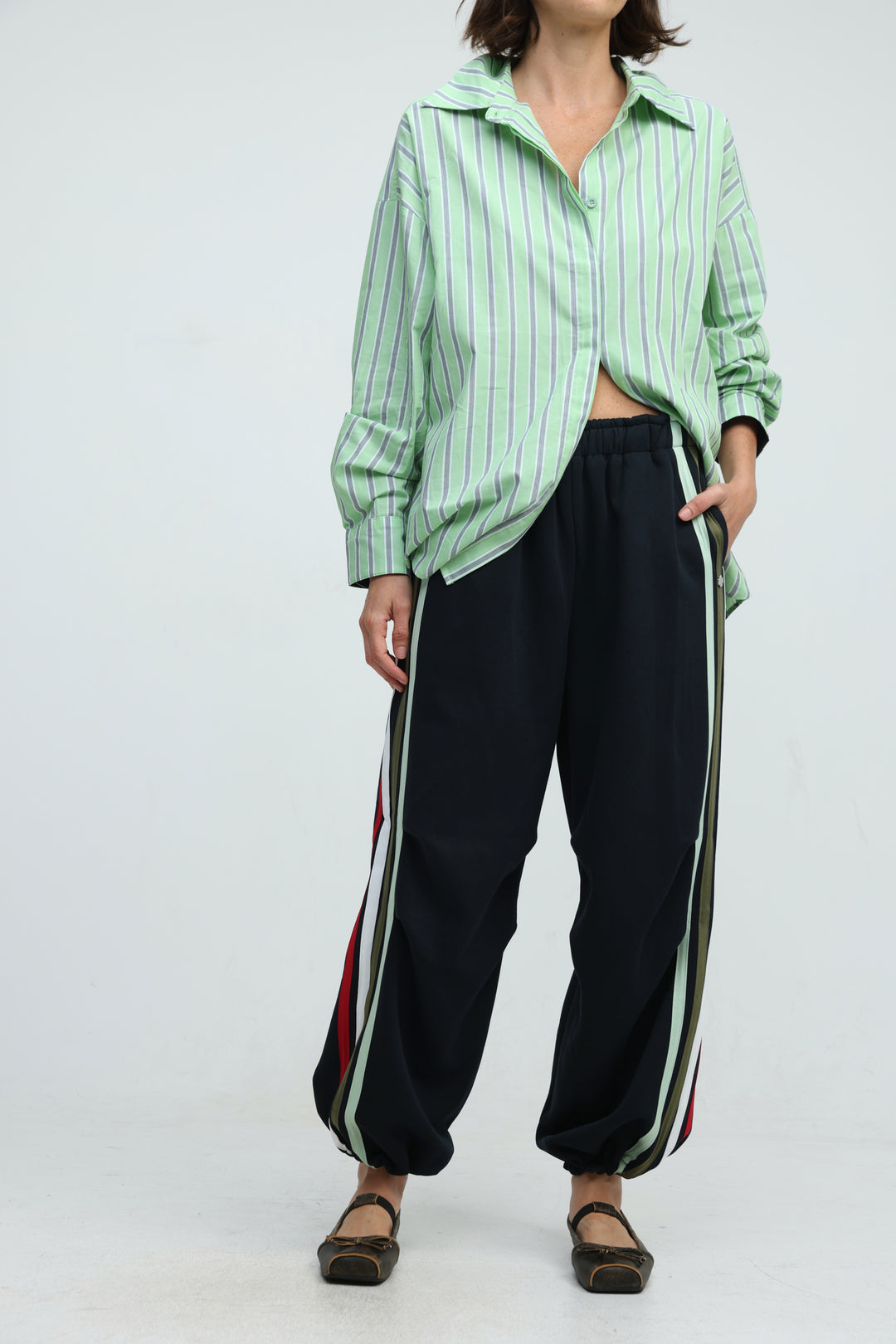 Side Stripes Navy Joggers
