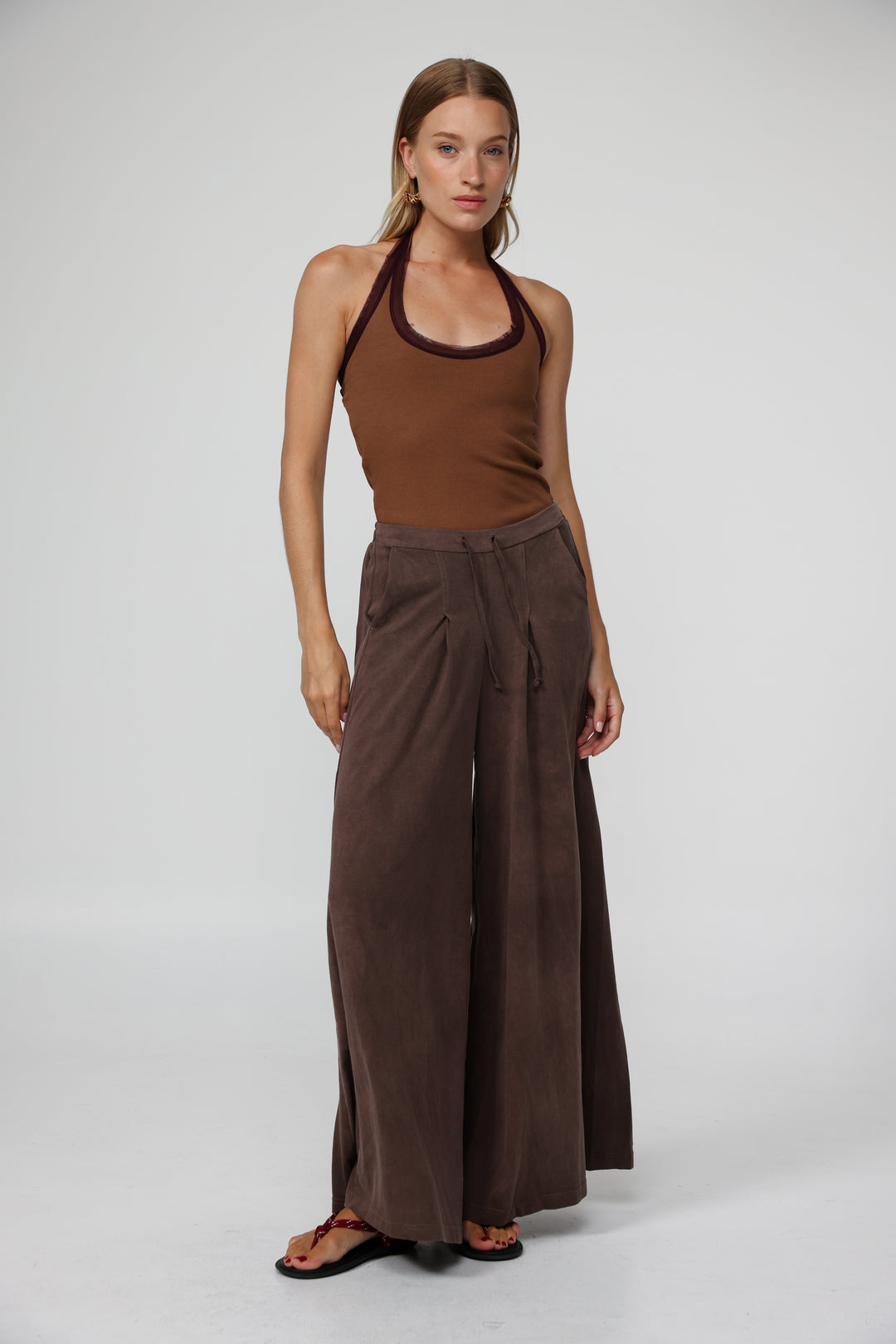 Lips Brown Tank