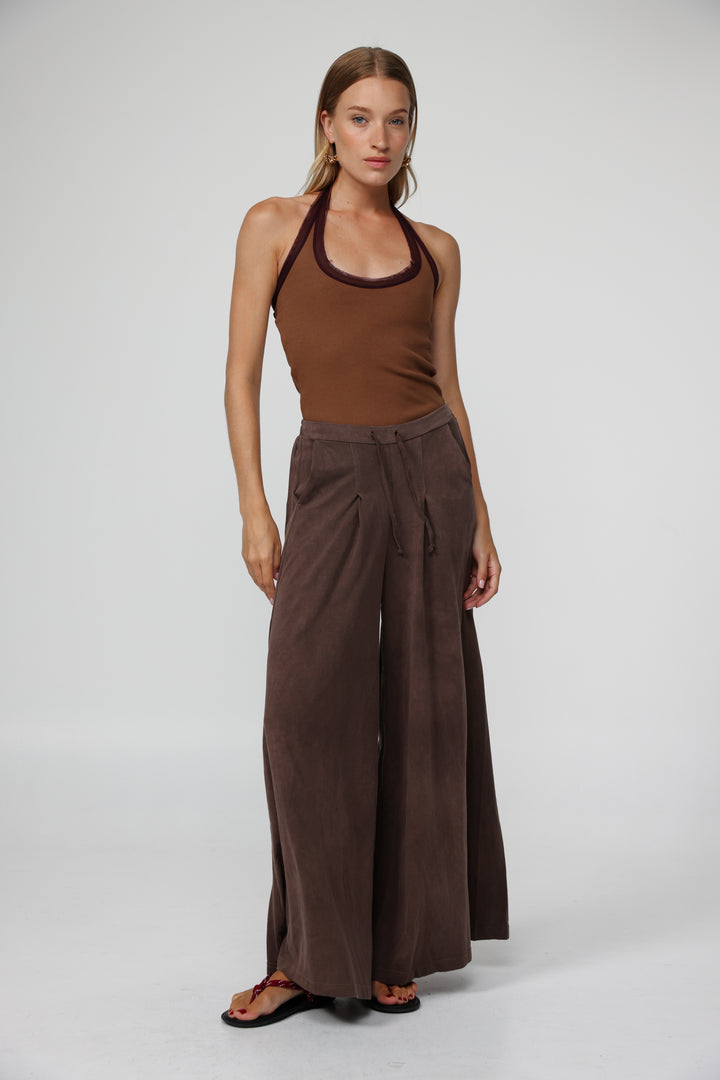 Lips Brown Tank