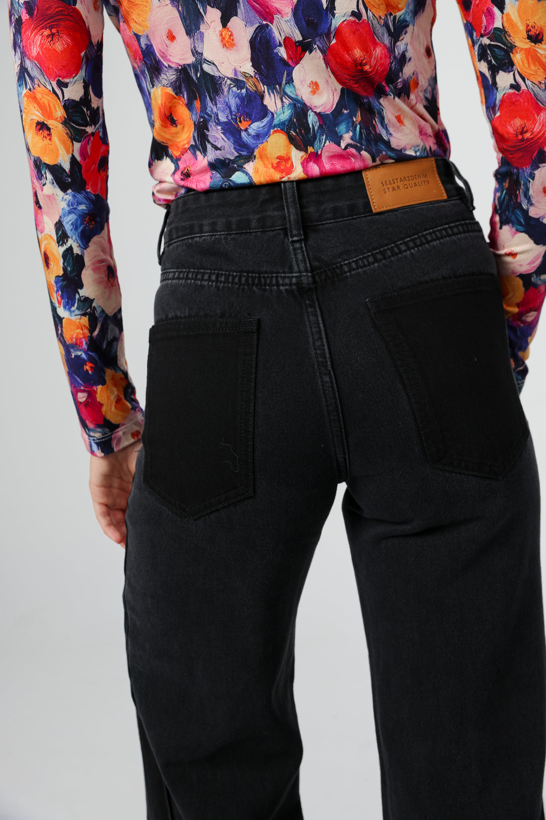 Star 501 Black Mix Wide Denim