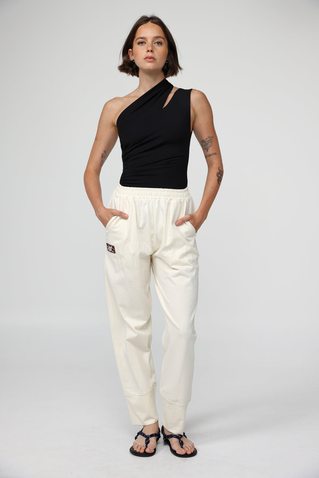 Fade Black One Shoulder Top