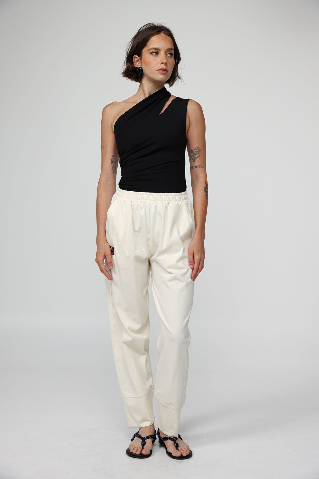 Fade Black One Shoulder Top