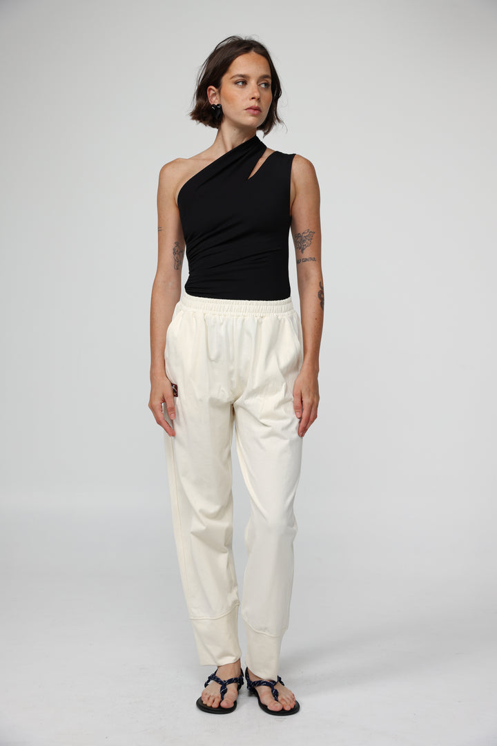 Fade Black One Shoulder Top