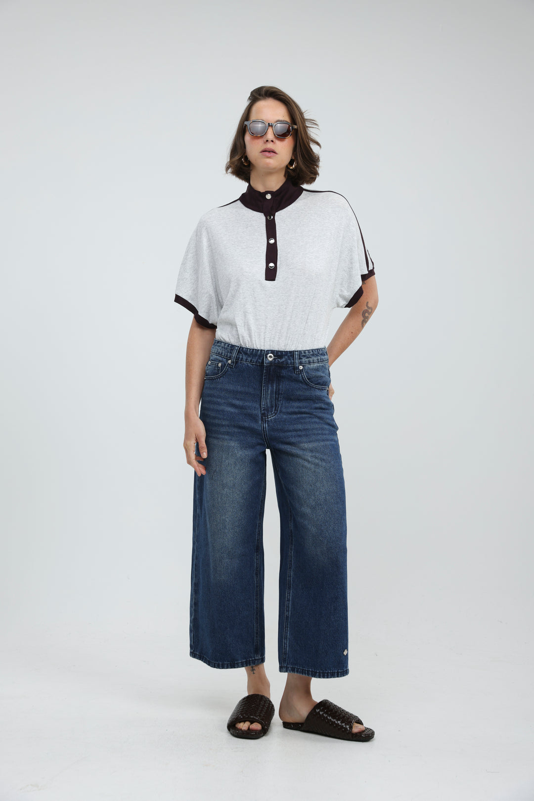 Star 418 Blue Cropped Denim