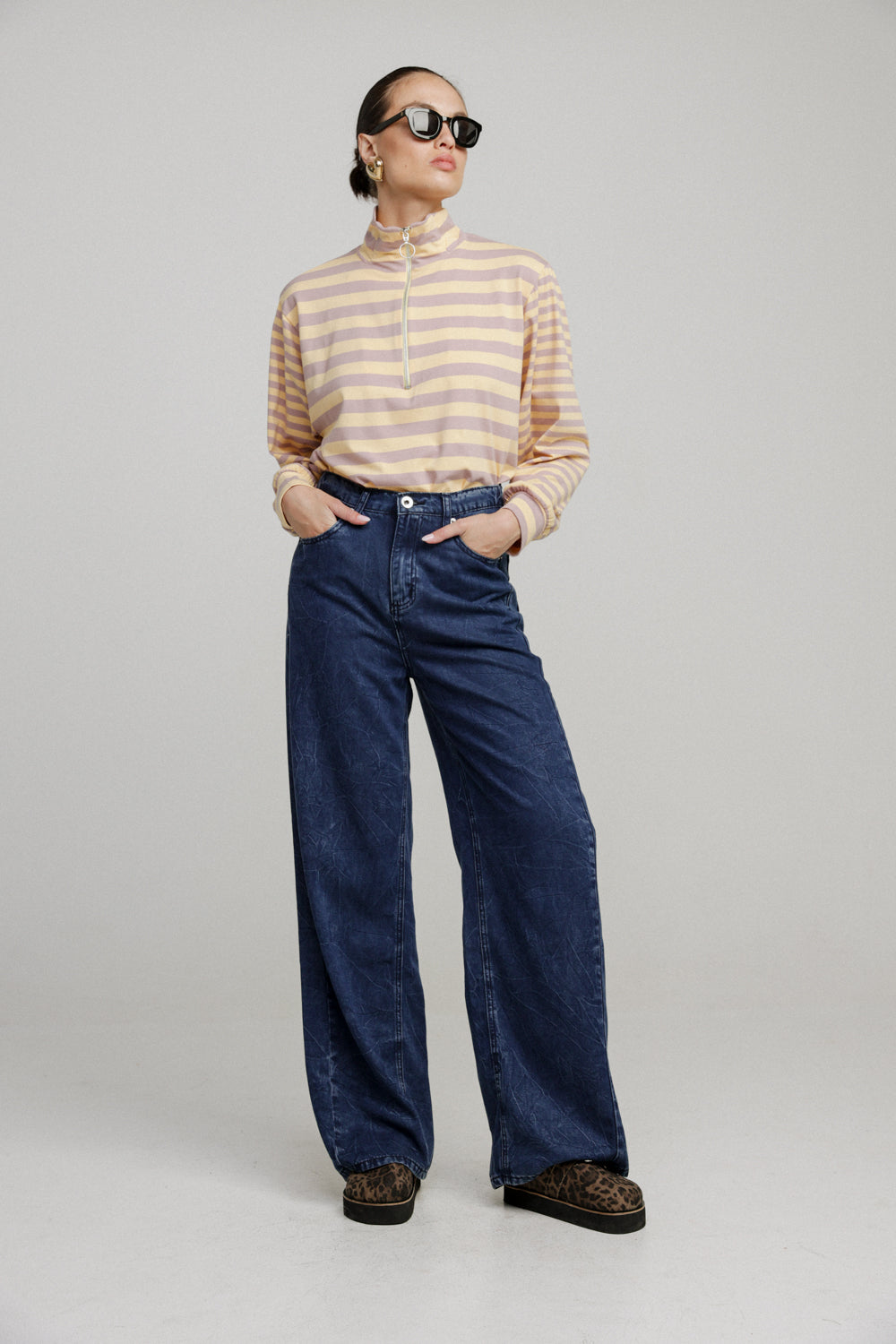 Adam Lilac Striped Polo