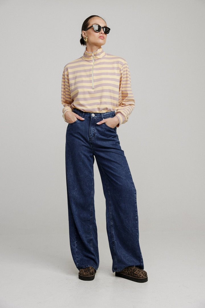 Adam Lilac Striped Polo