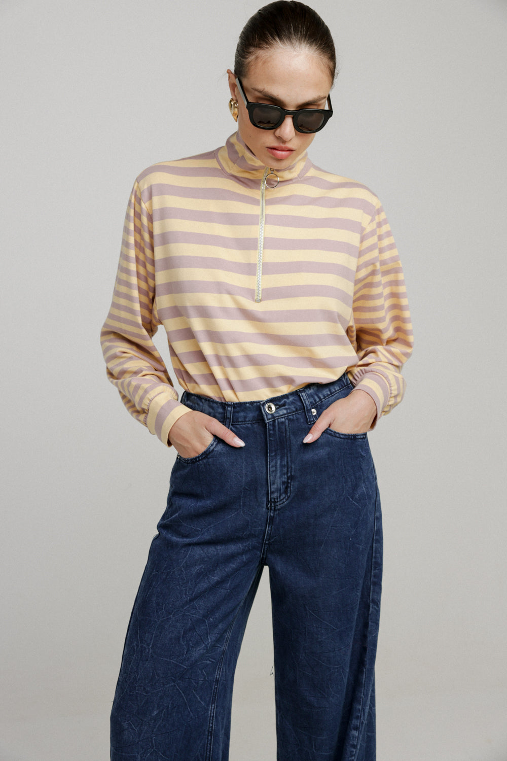 Adam Lilac Striped Polo