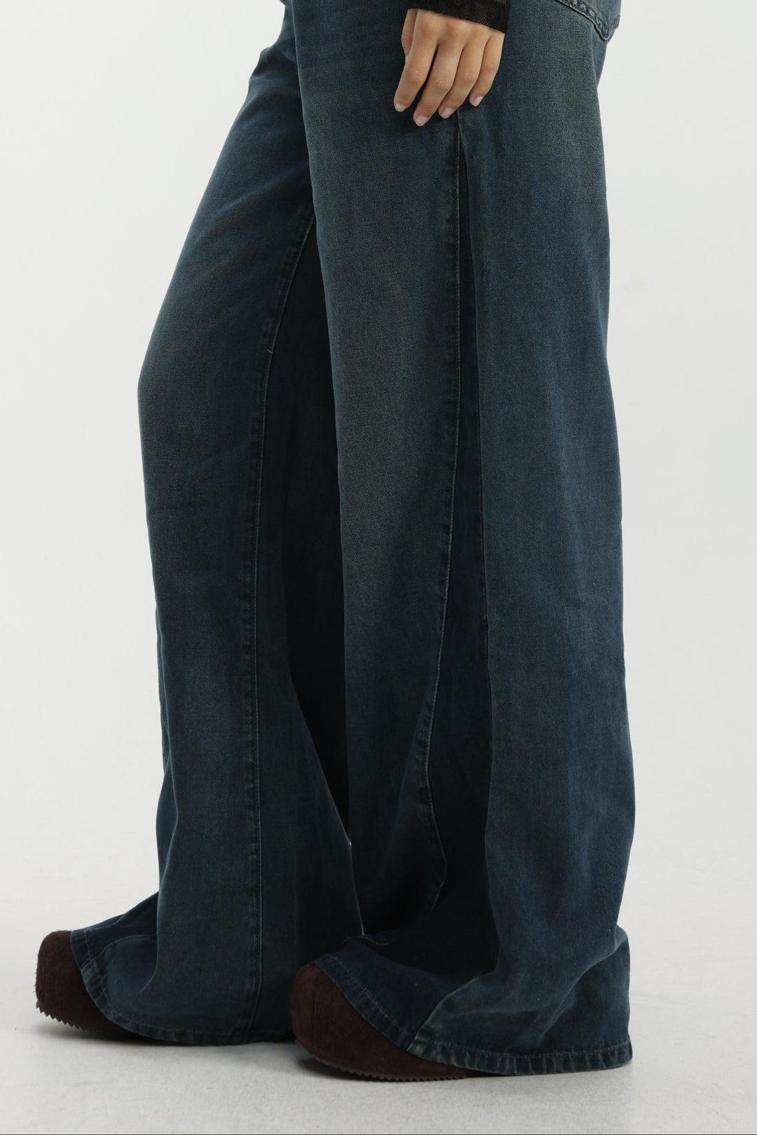 Honey Dark Blue Panel Denim