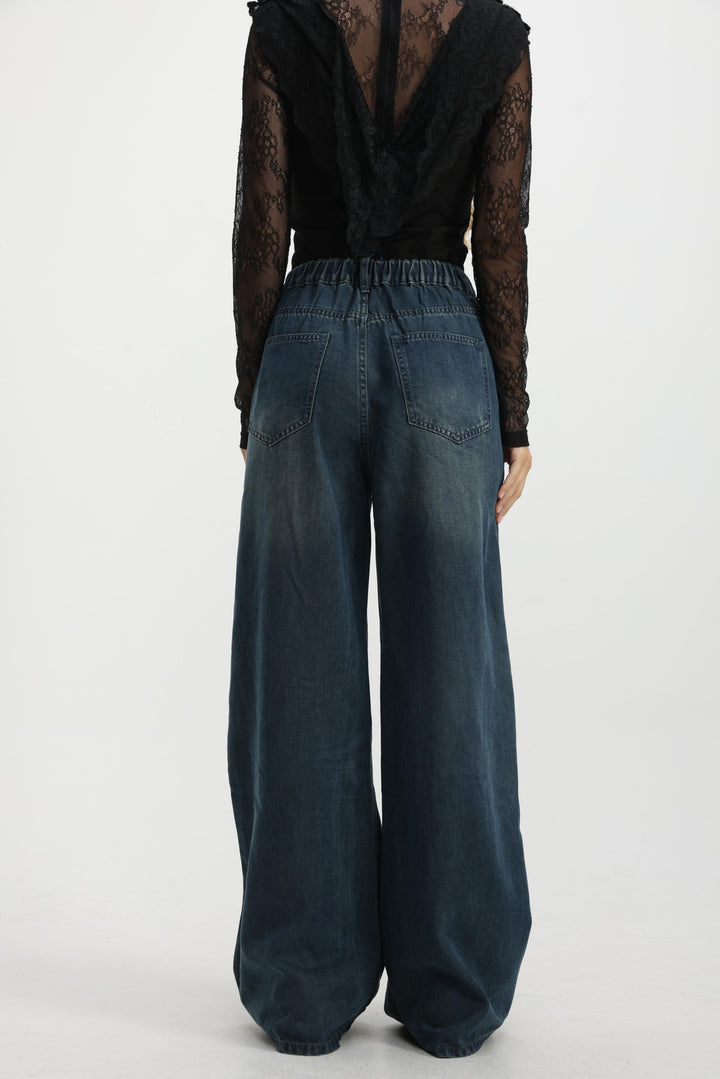 Honey Dark Blue Panel Denim