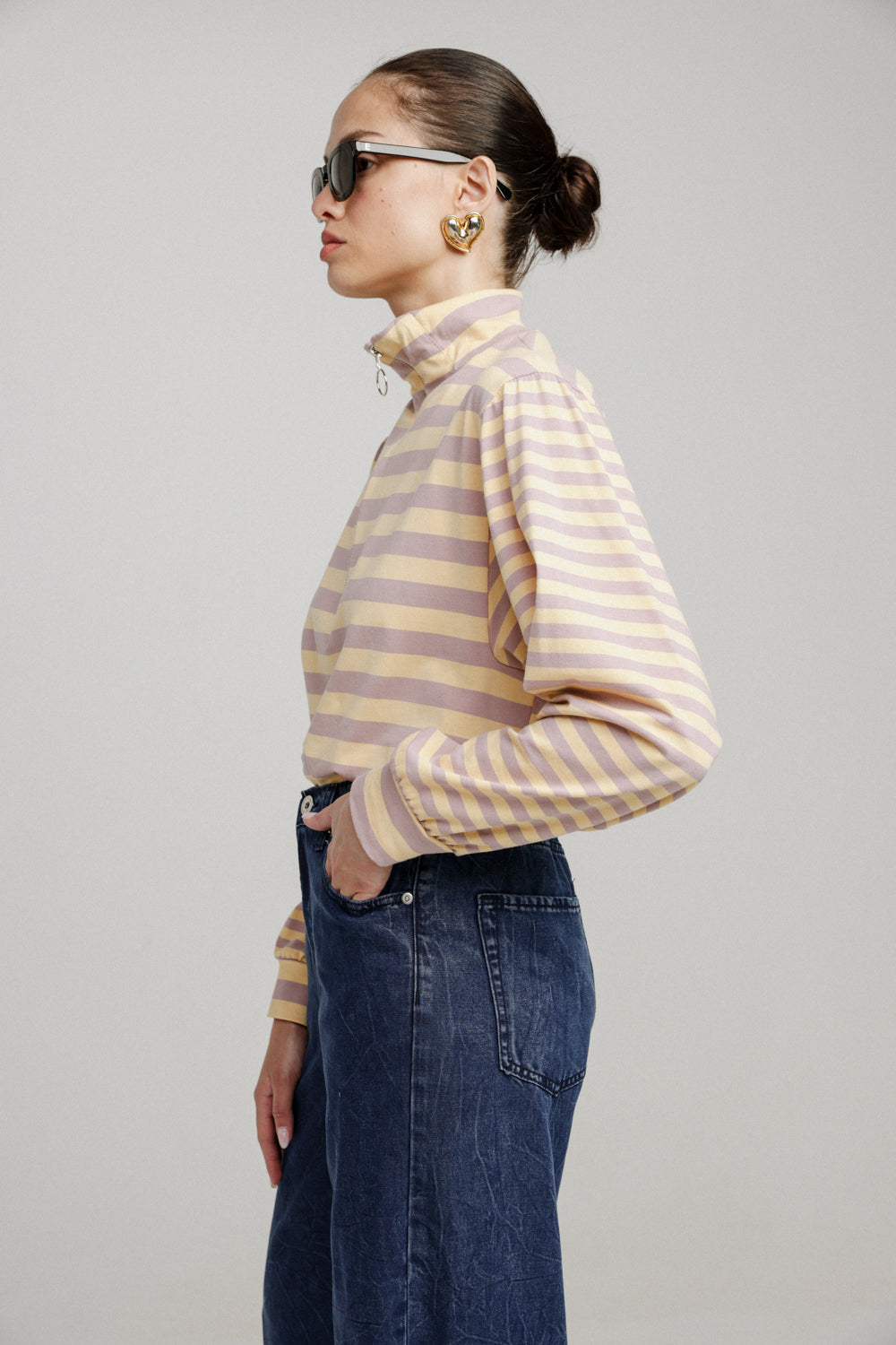 Adam Lilac Striped Polo