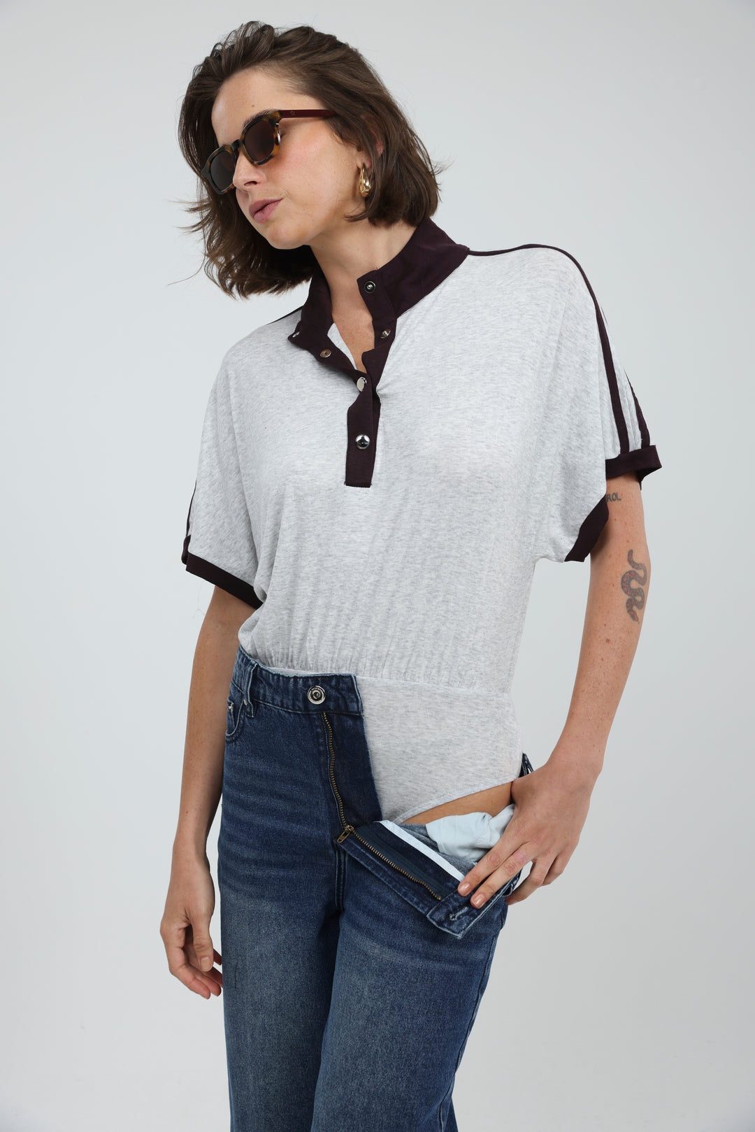Wanderlight Light Grey Bodysuit