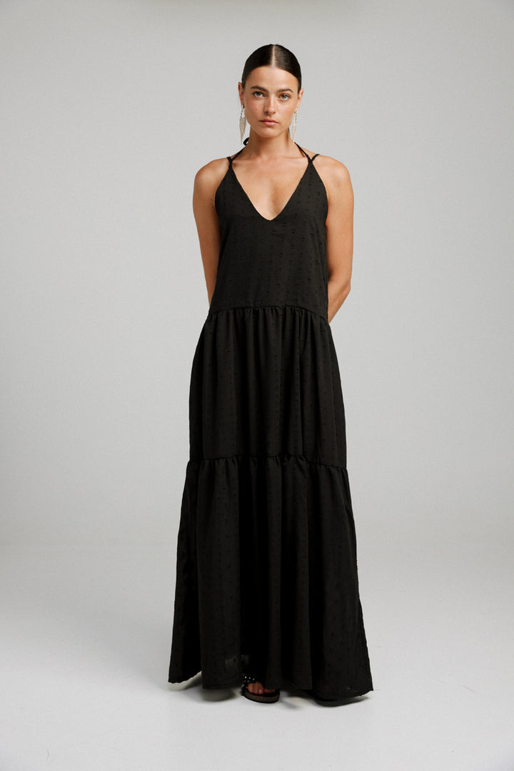 Crete Black Maxi Dress