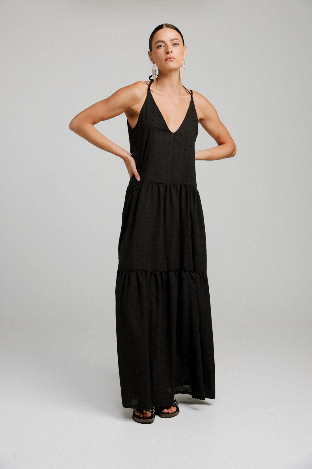 Crete Black Maxi Dress