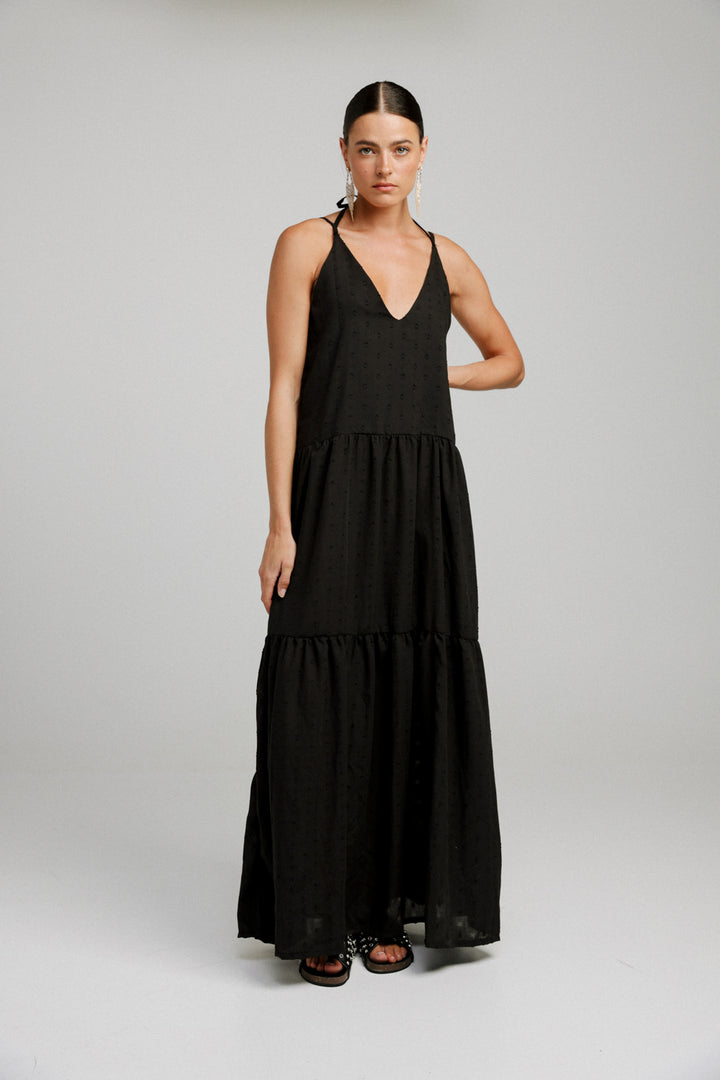 Crete Black Maxi Dress