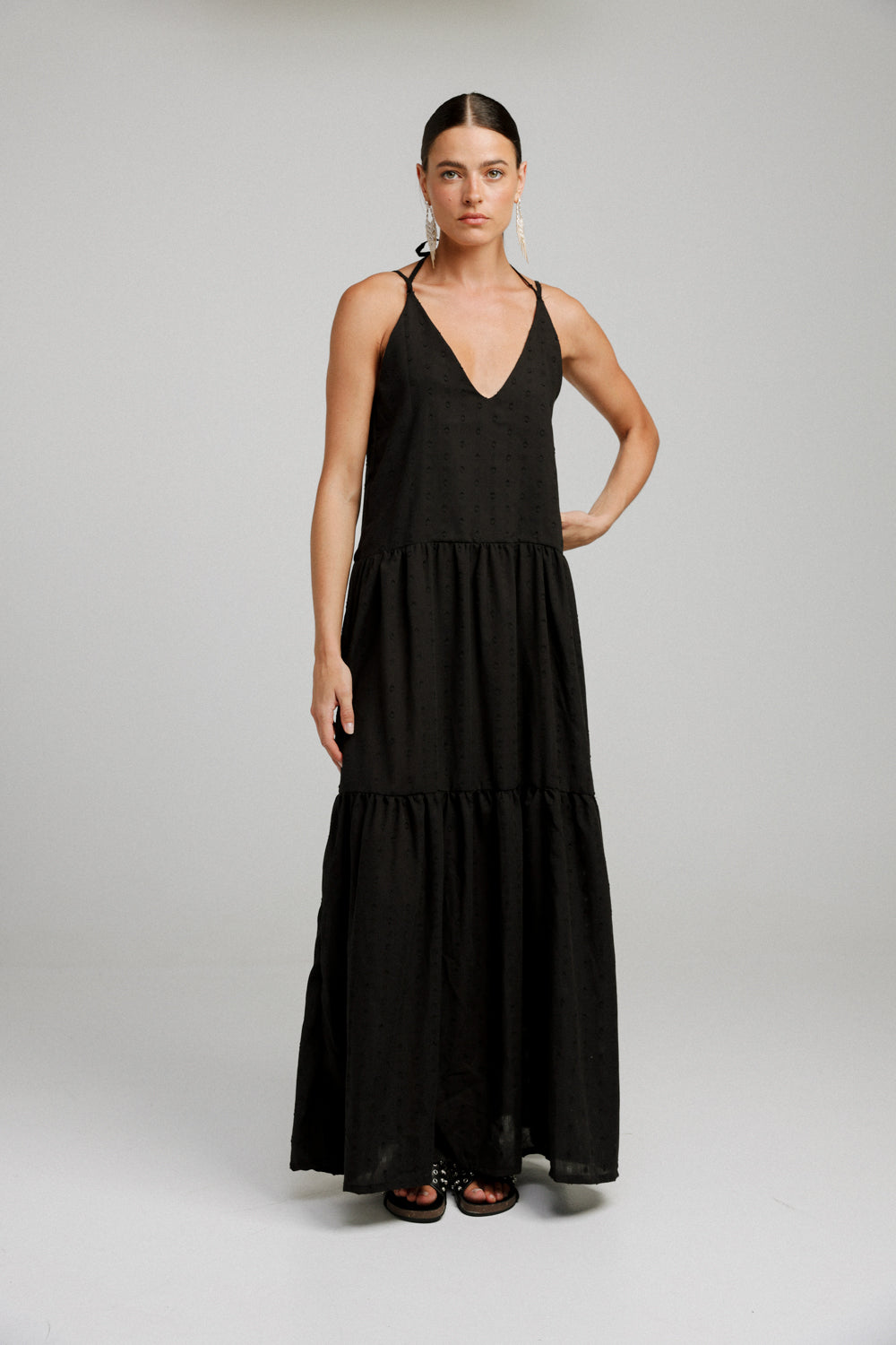 Crete Black Maxi Dress