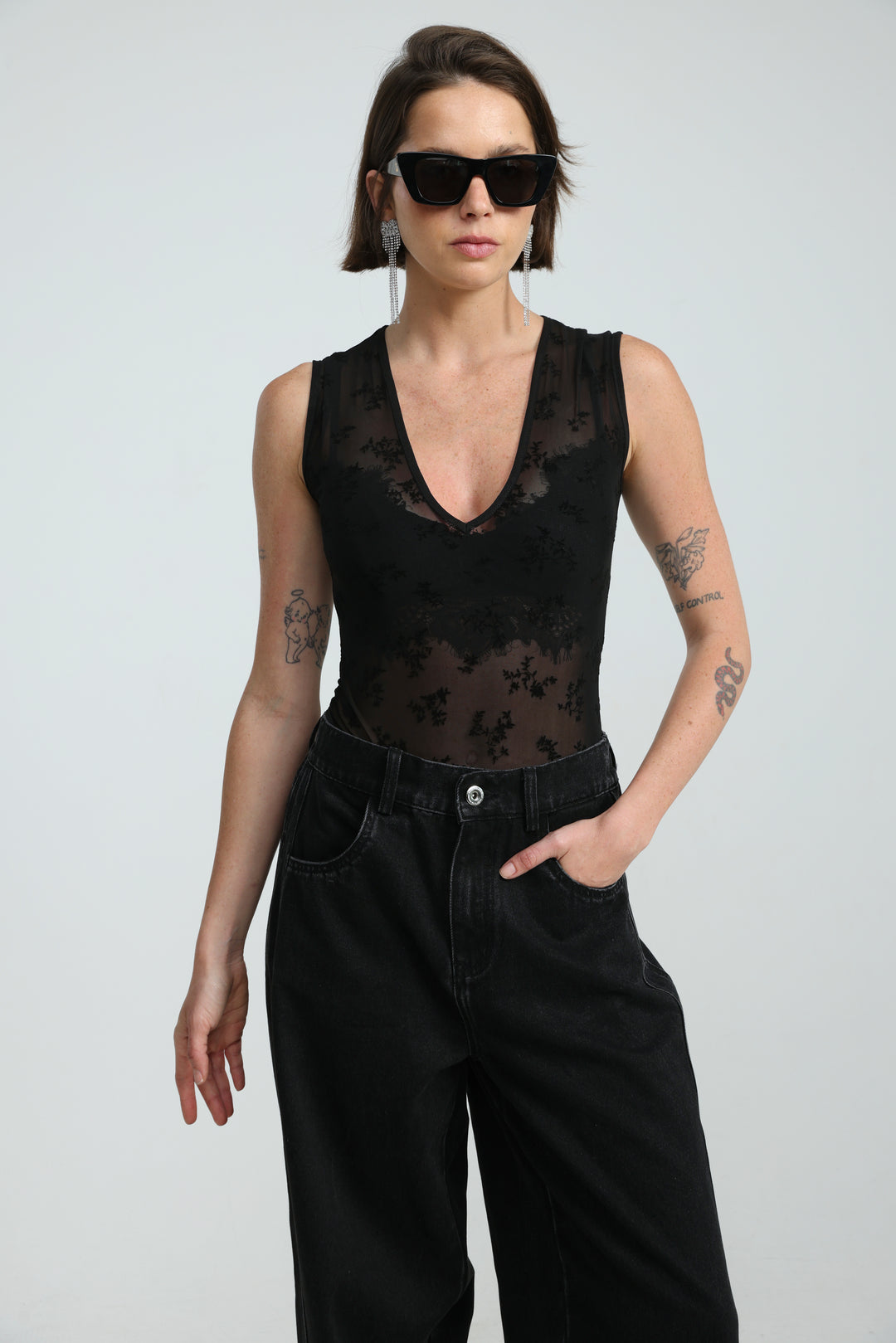 Hype Black Bodysuit