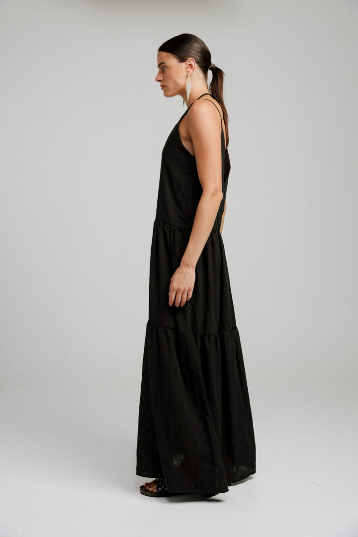 Crete Black Maxi Dress