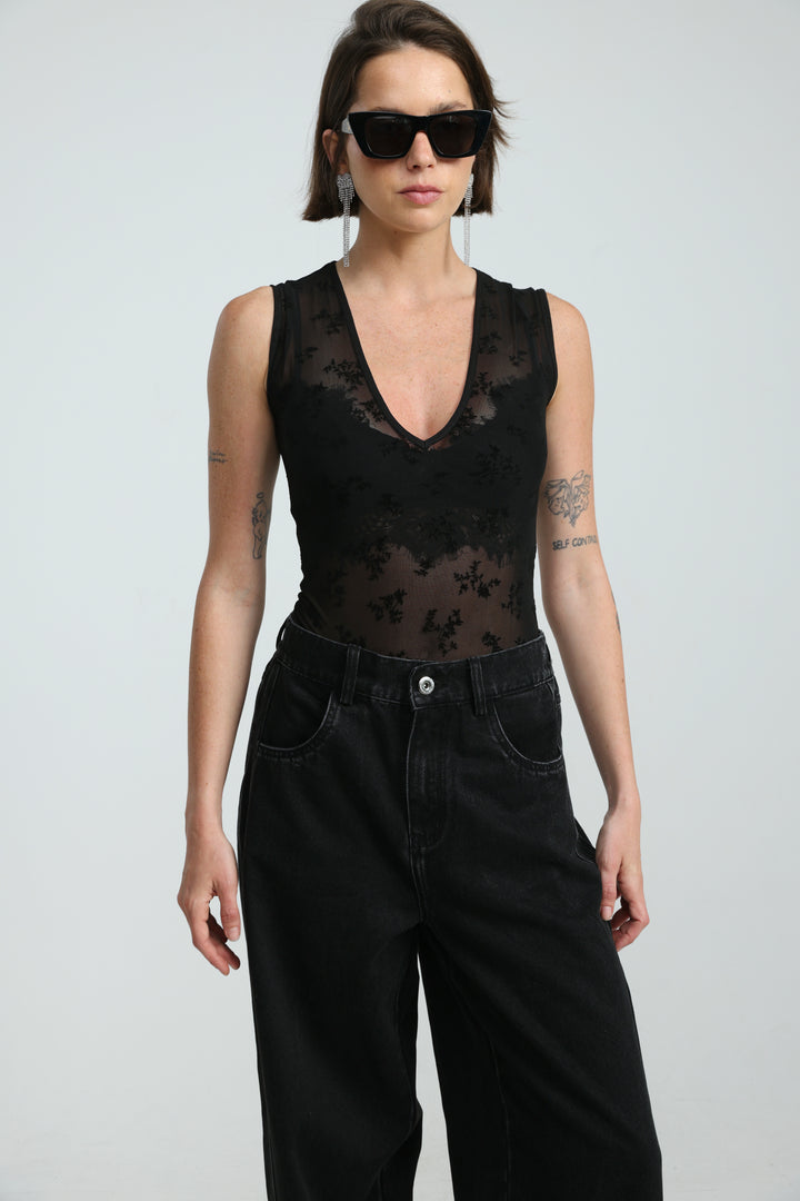 Hype Black Bodysuit
