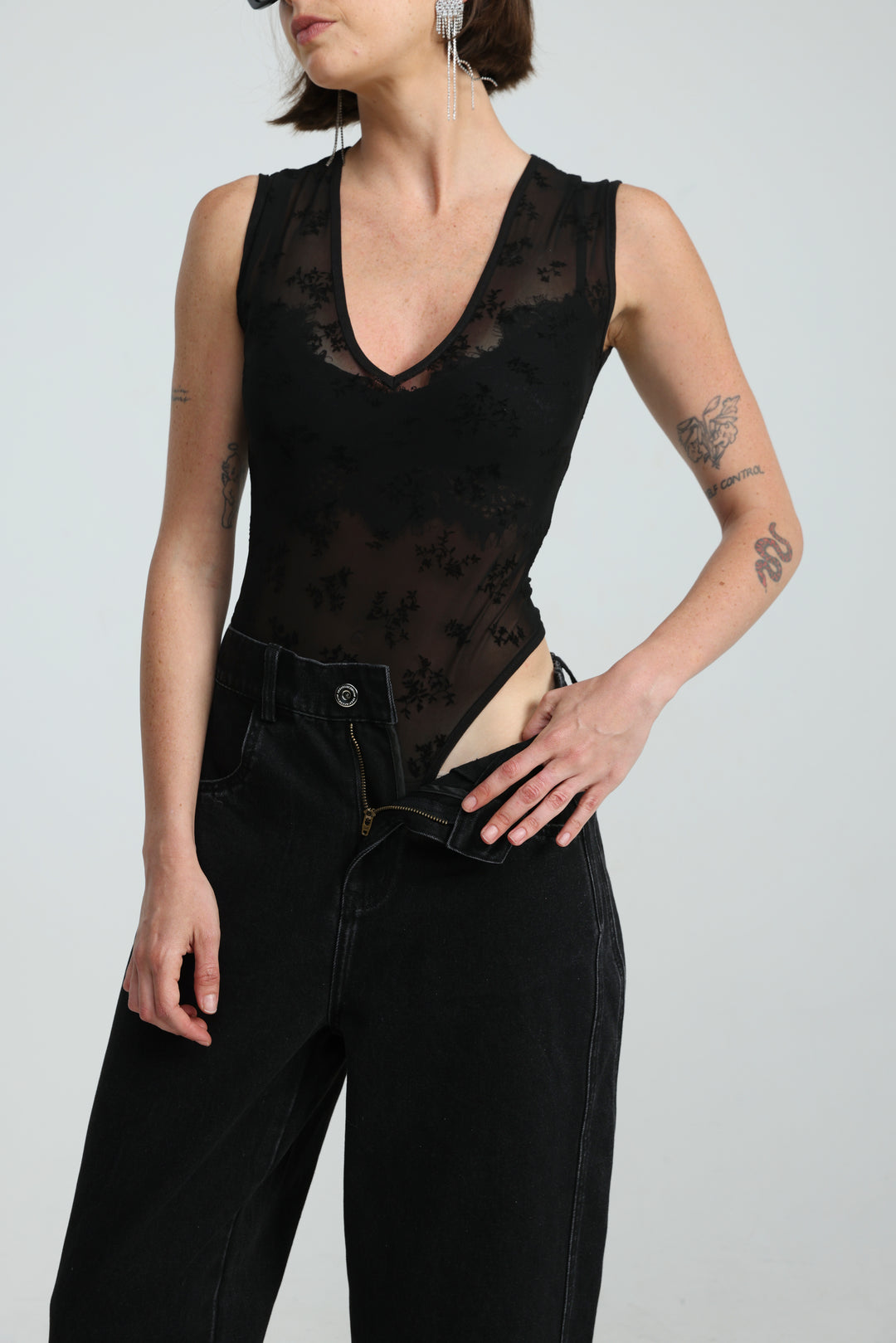 Hype Black Bodysuit