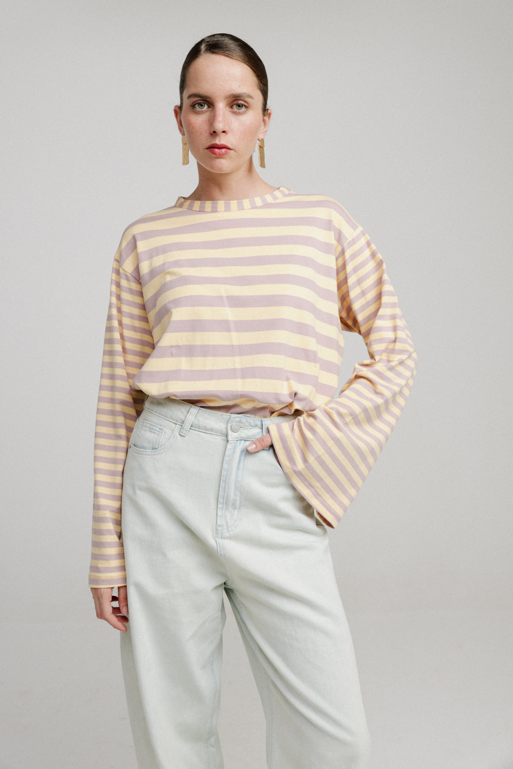 Rock Lilac Mixed Striped Shirt