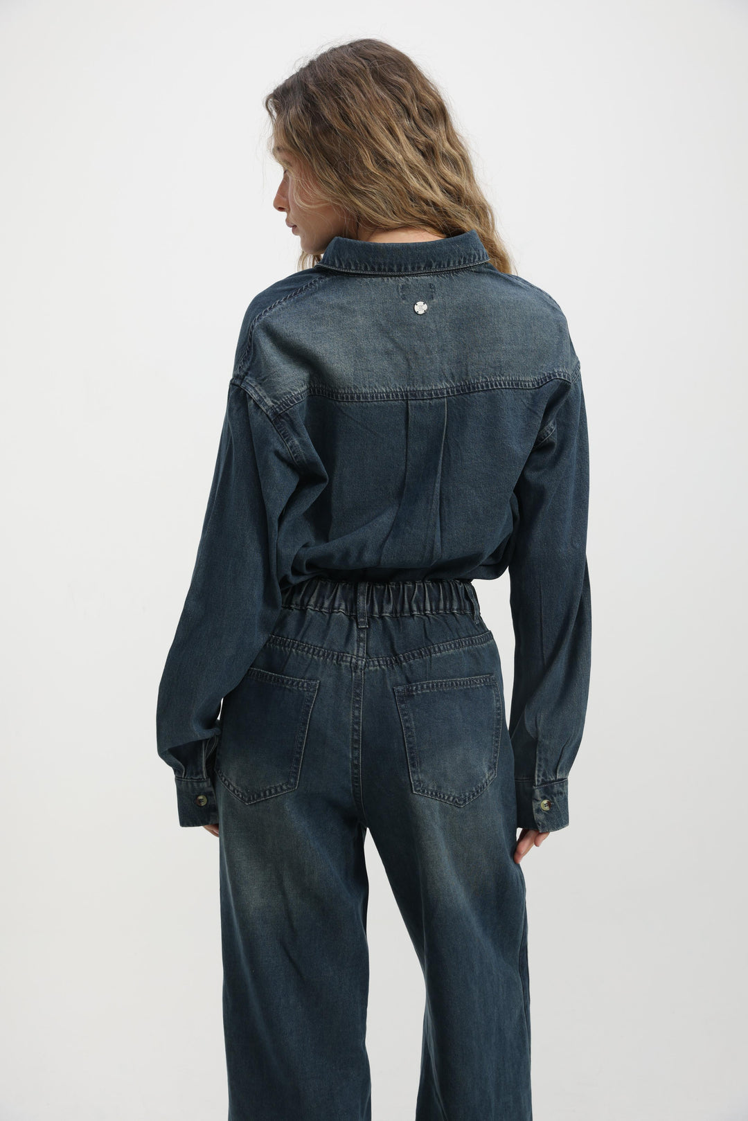 Honey Dark Blue Denim Shirt