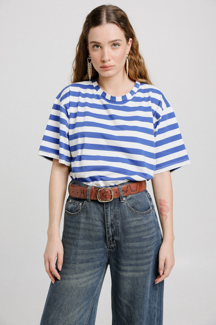 Rock Blue Stripes T-Shirt