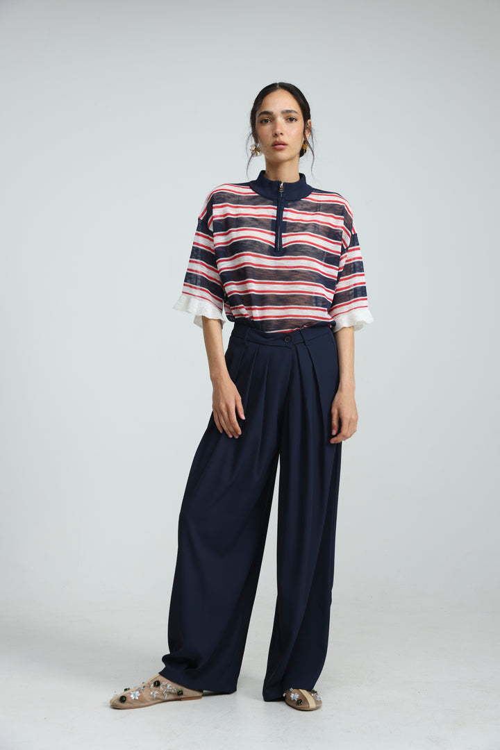 Dusk Navy Stripes Polo