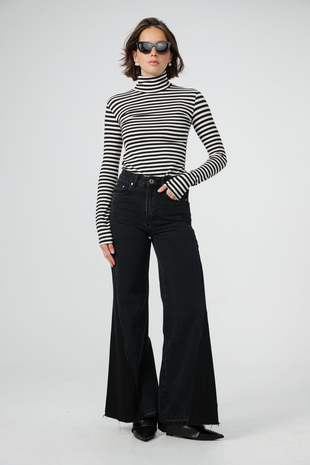 Star 501 Black Mix Wide Denim