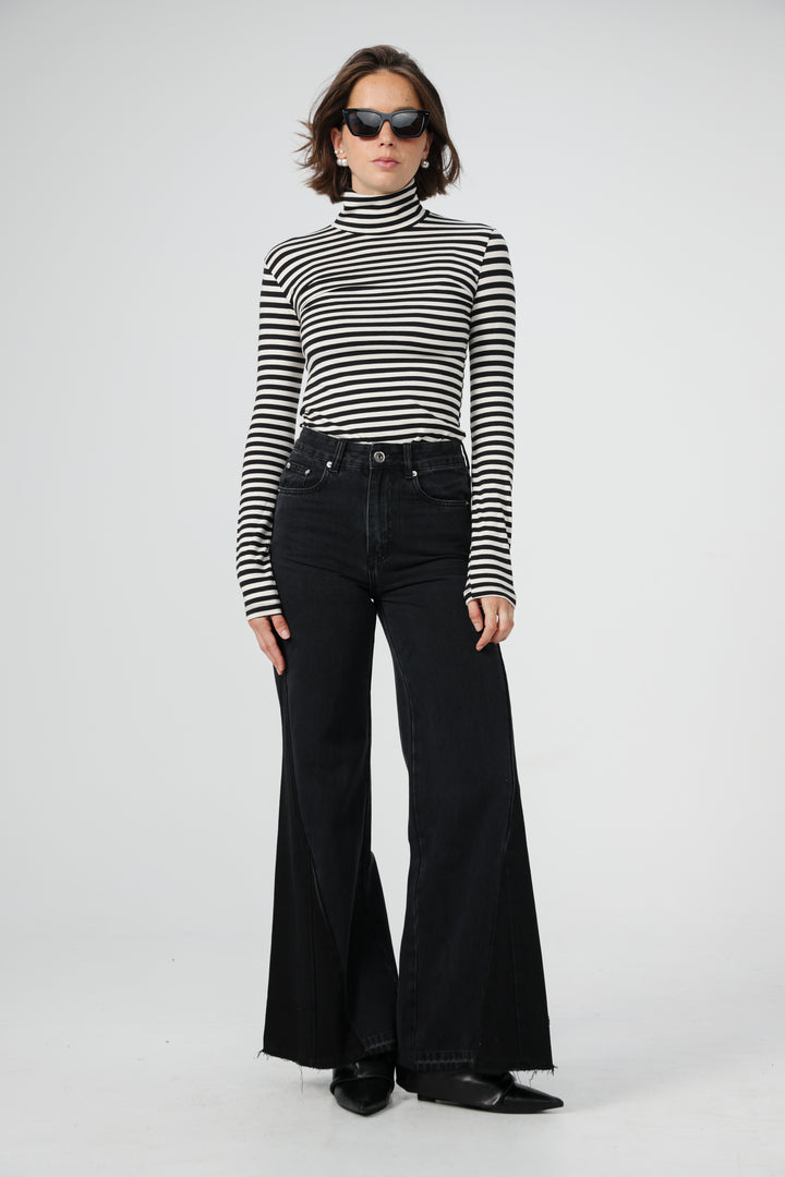 Star 501 Black Mix Wide Denim