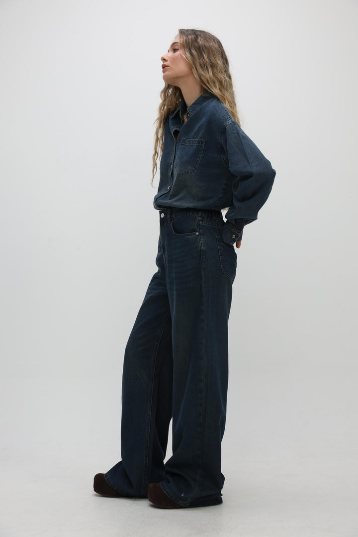 Honey Dark Blue Denim