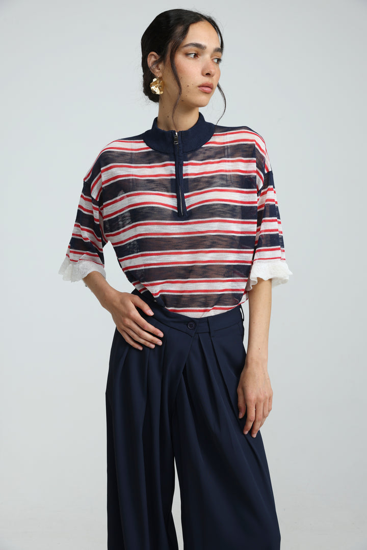 Dusk Navy Stripes Polo