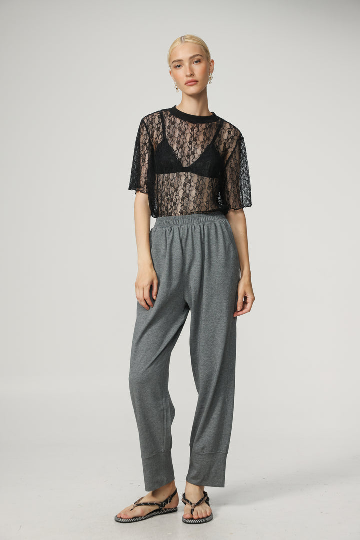 Como Black Lace T-Shirt