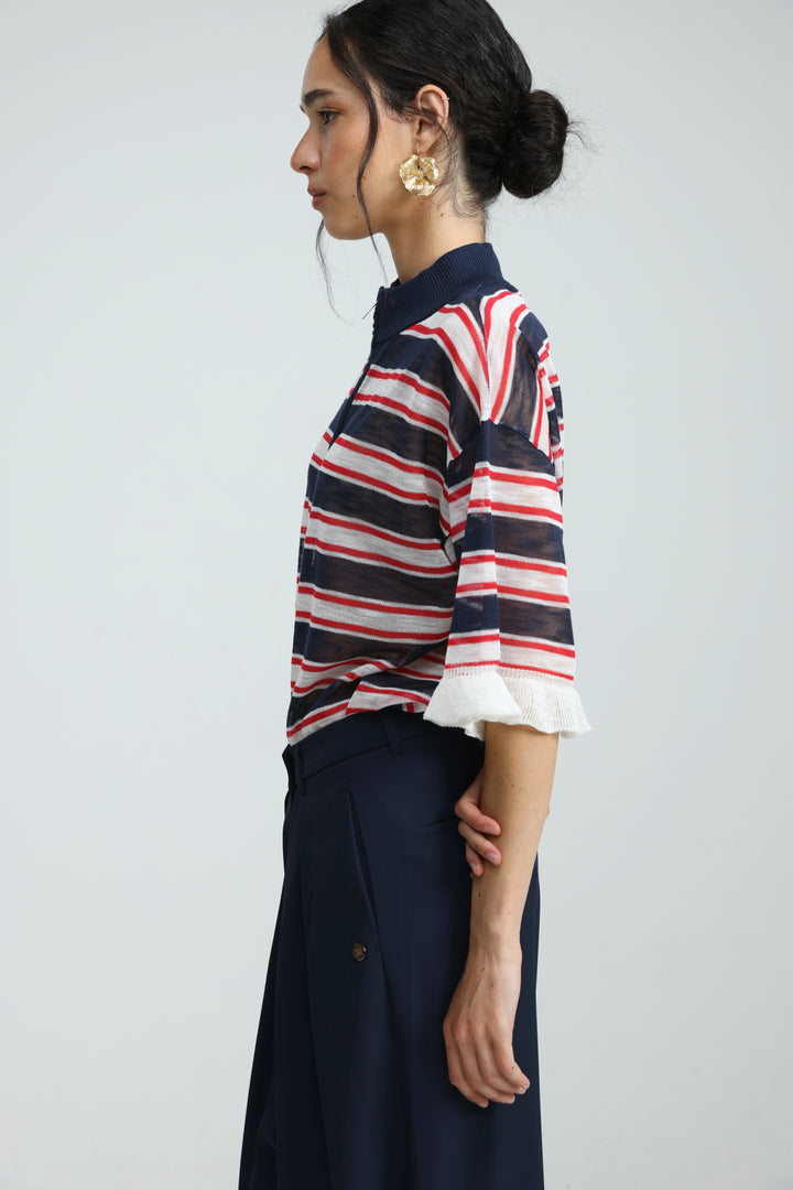 Dusk Navy Stripes Polo