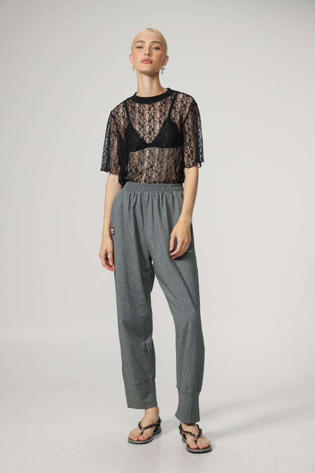 Como Black Lace T-Shirt
