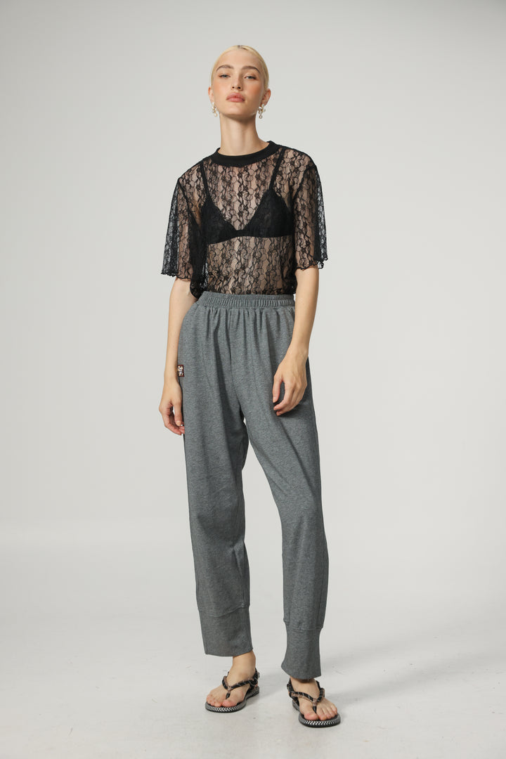 Como Black Lace T-Shirt