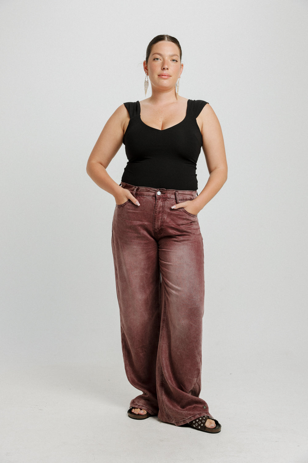 Angelica White V Top