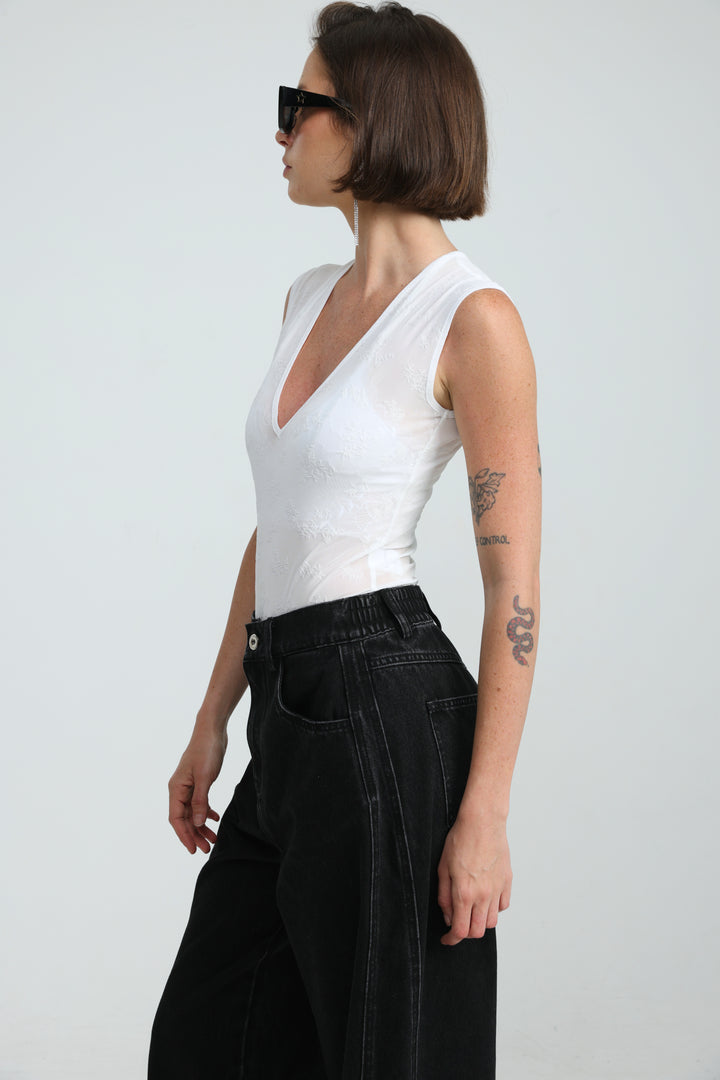 Hype White Bodysuit