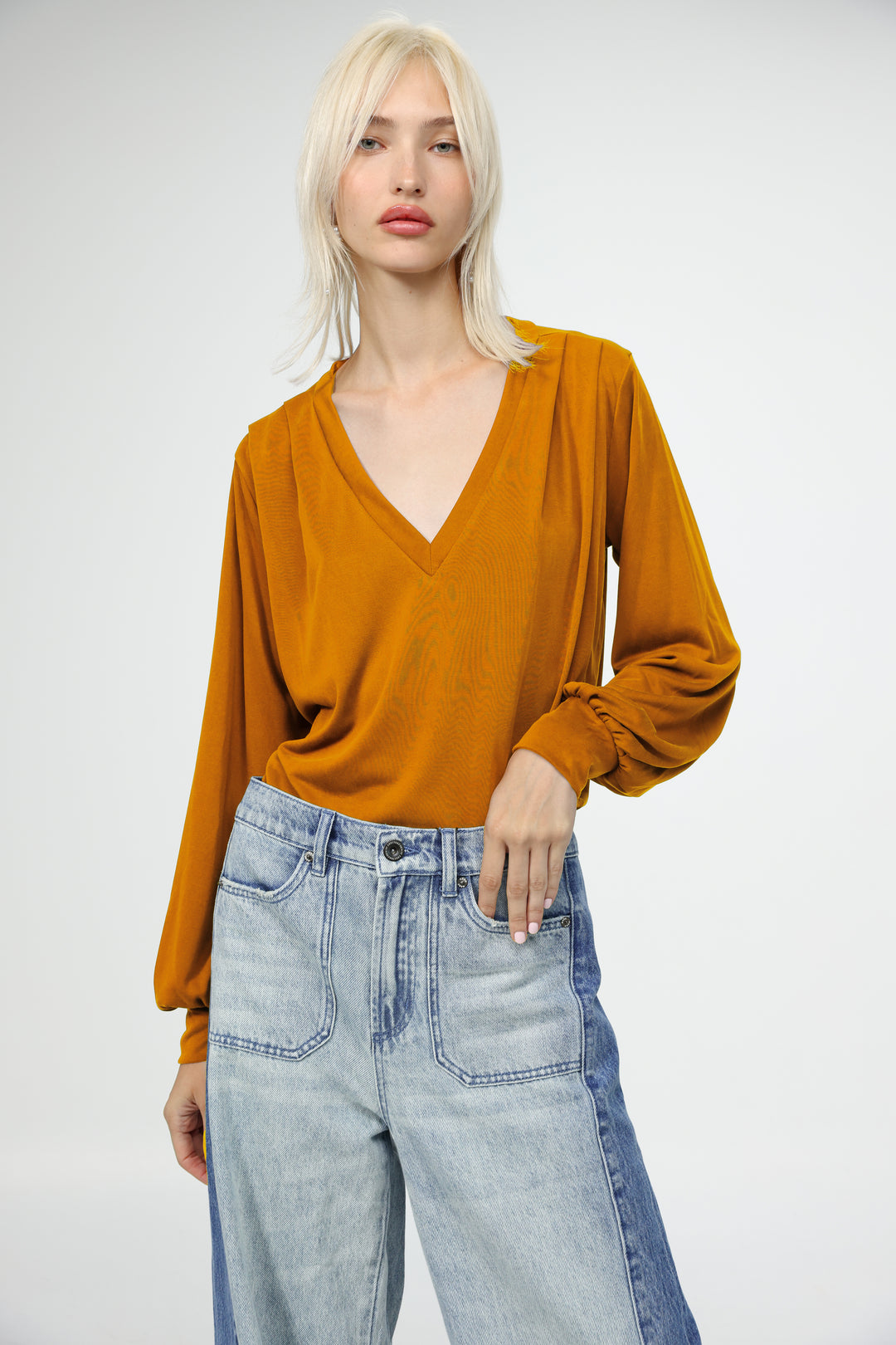 Just V Mustard Shirt