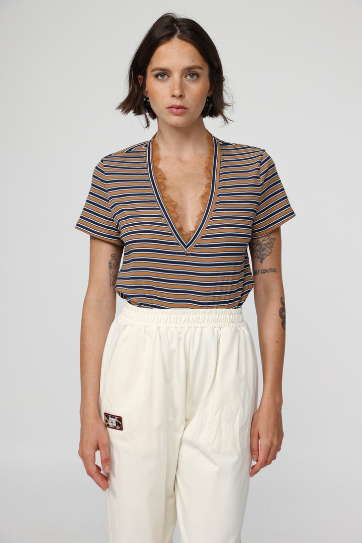 Mystery Camel Striped T-Shirt
