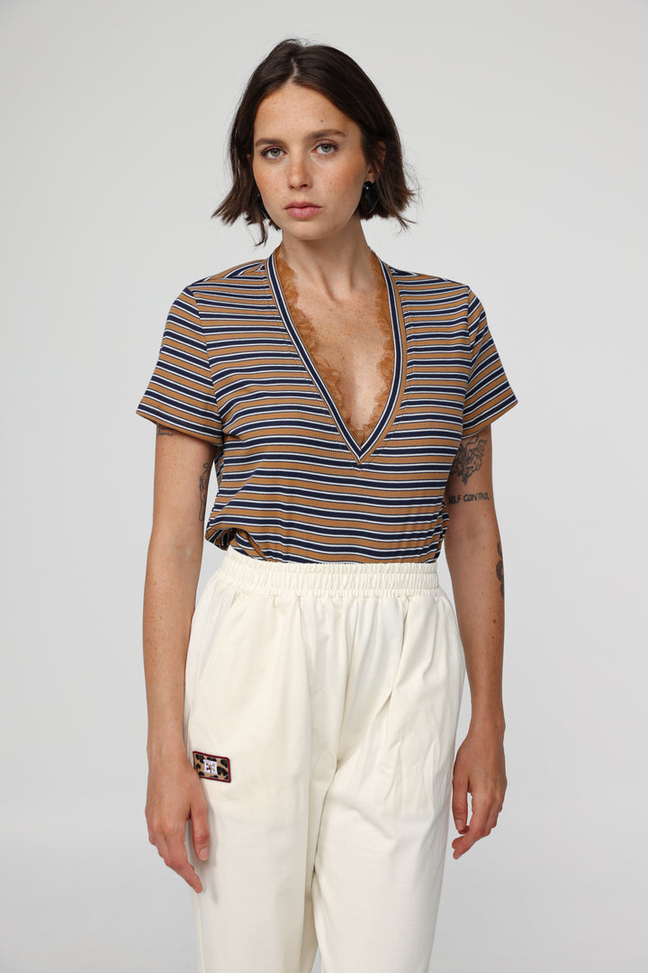 Mystery Camel Striped T-Shirt