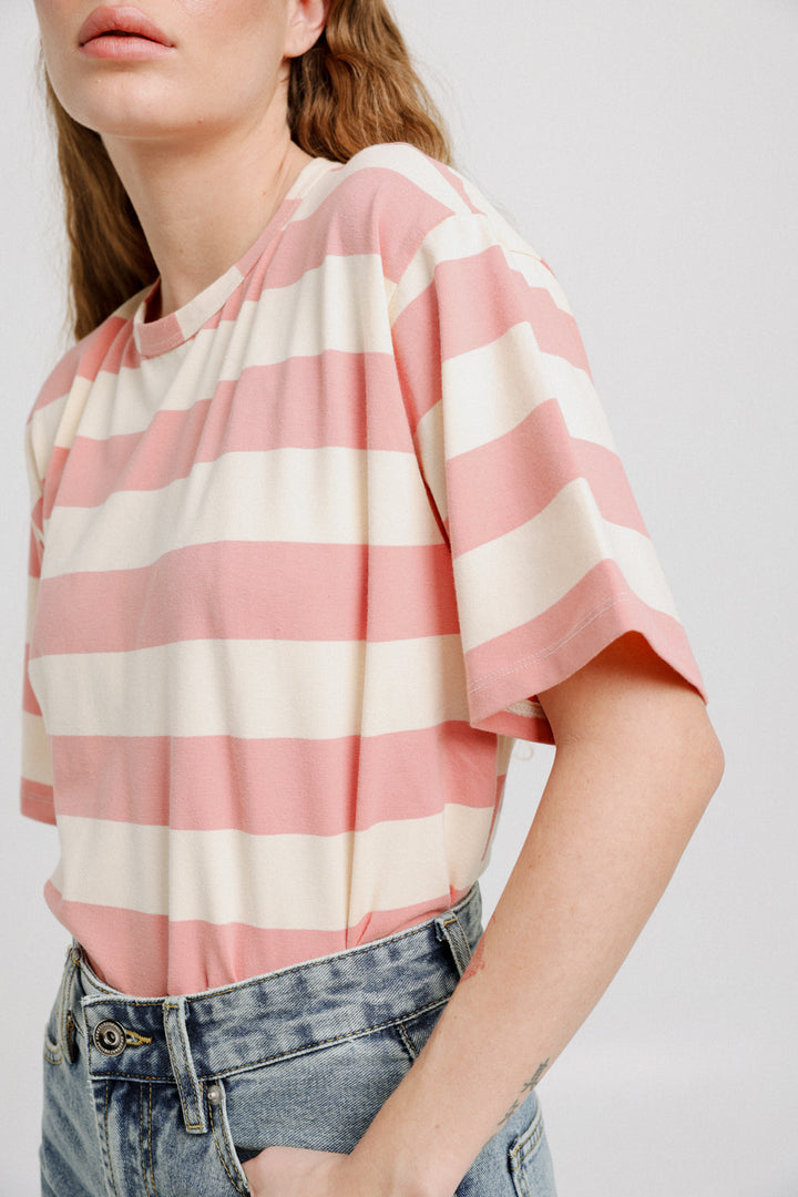Rock Pink Stripes T-Shirt