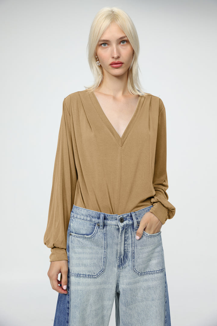 Just V Camel Shirt