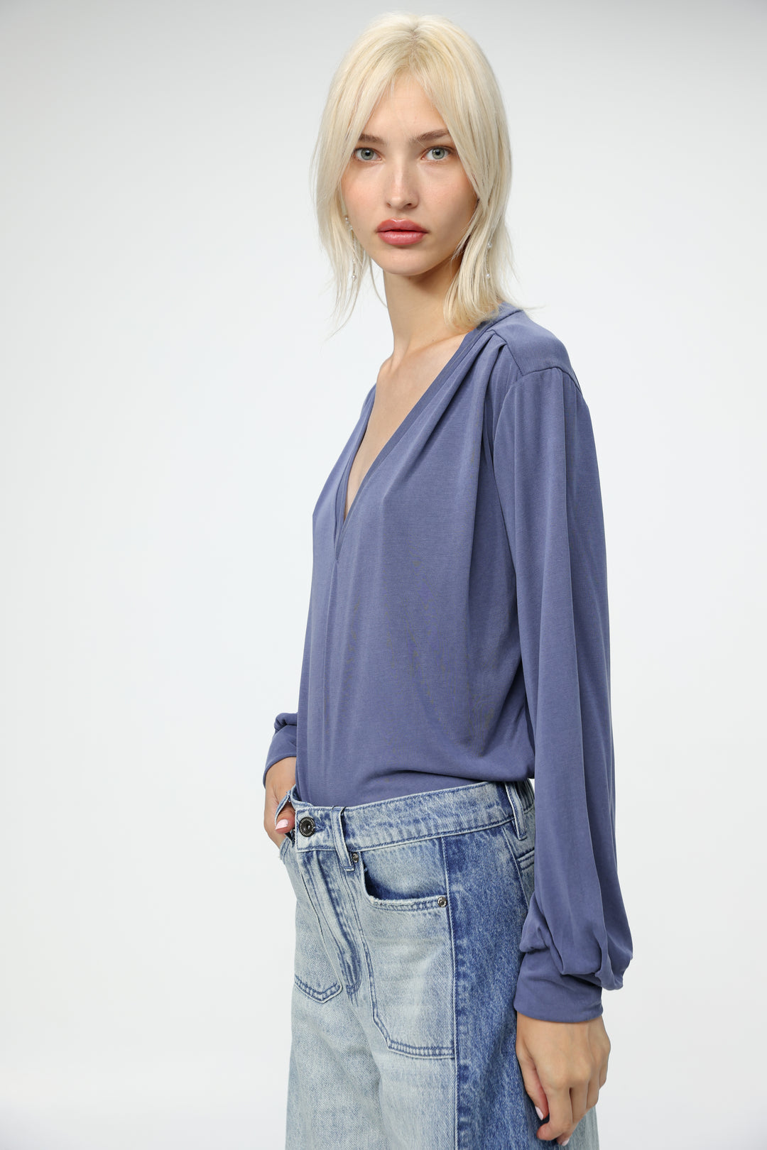 Just V Blue Shirt