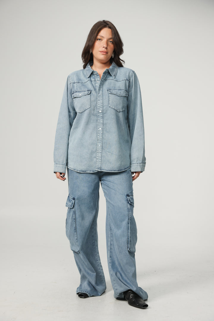 Soft Blue Denim Shirt