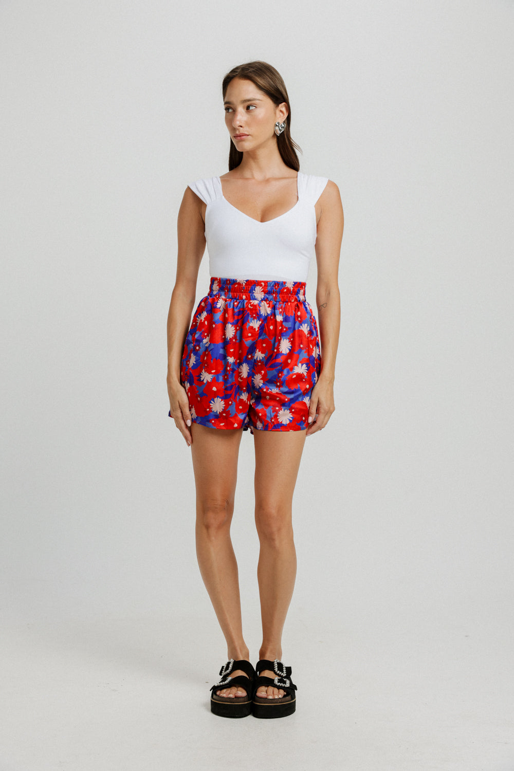 Angelica White V Top