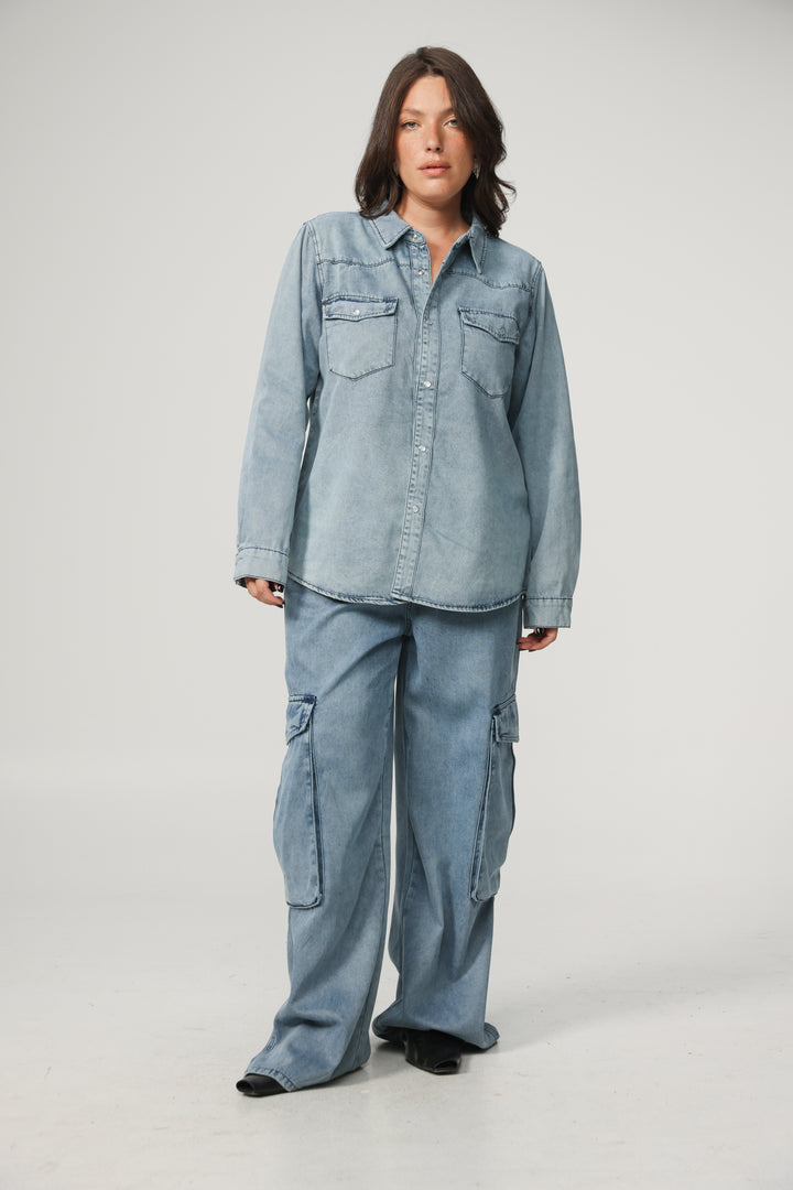 Soft Blue Denim Shirt