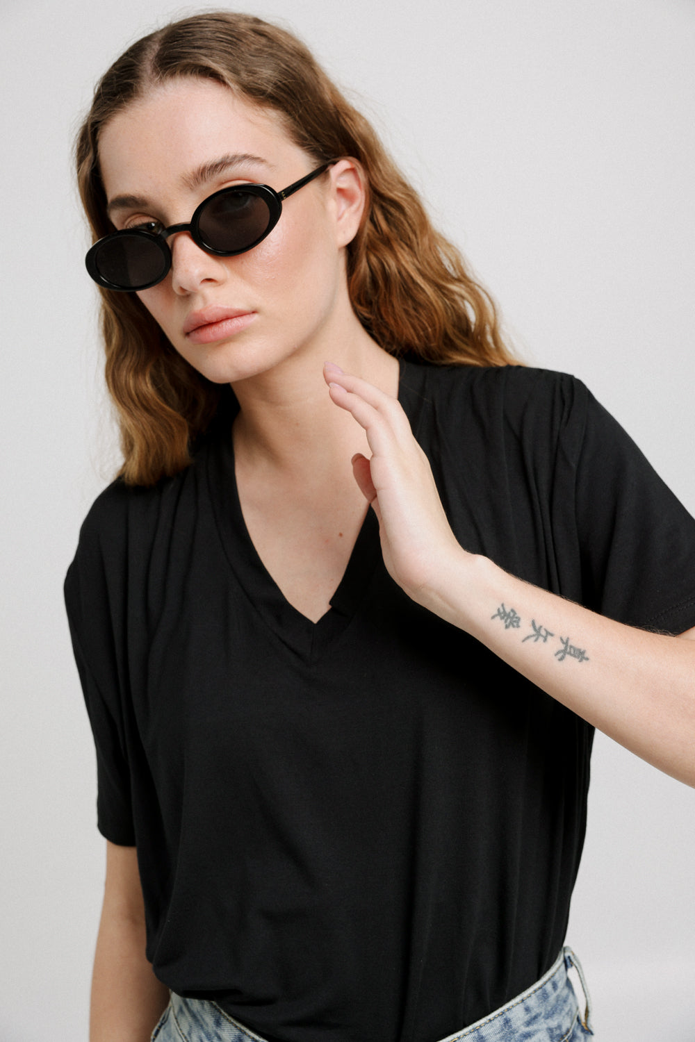 משקפי שמש שחורות No.5 Black Sunglasses