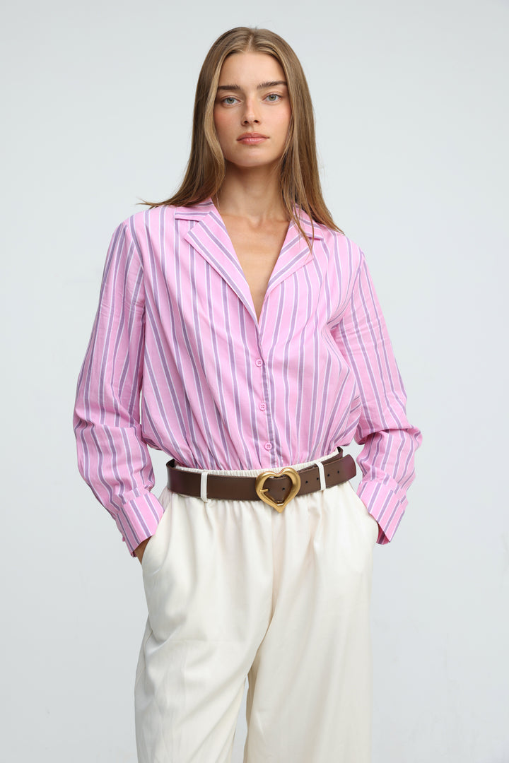 Supervisor Pink Stripes Bodysuit