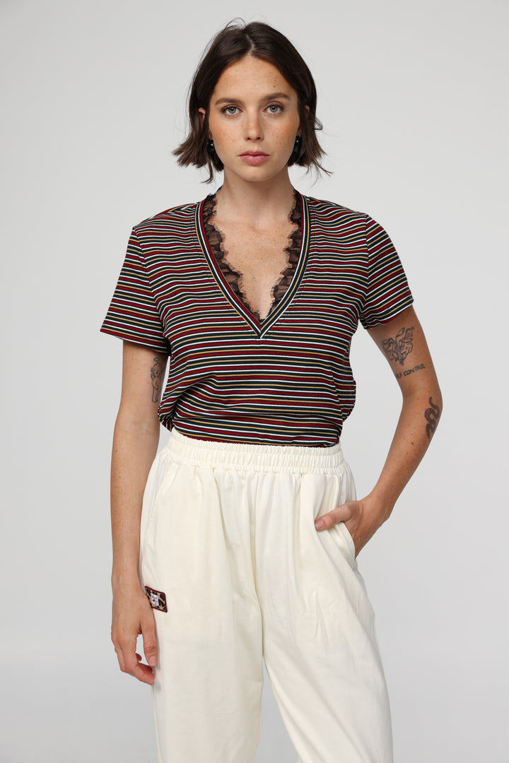 Mystery Wine Striped T-Shirt