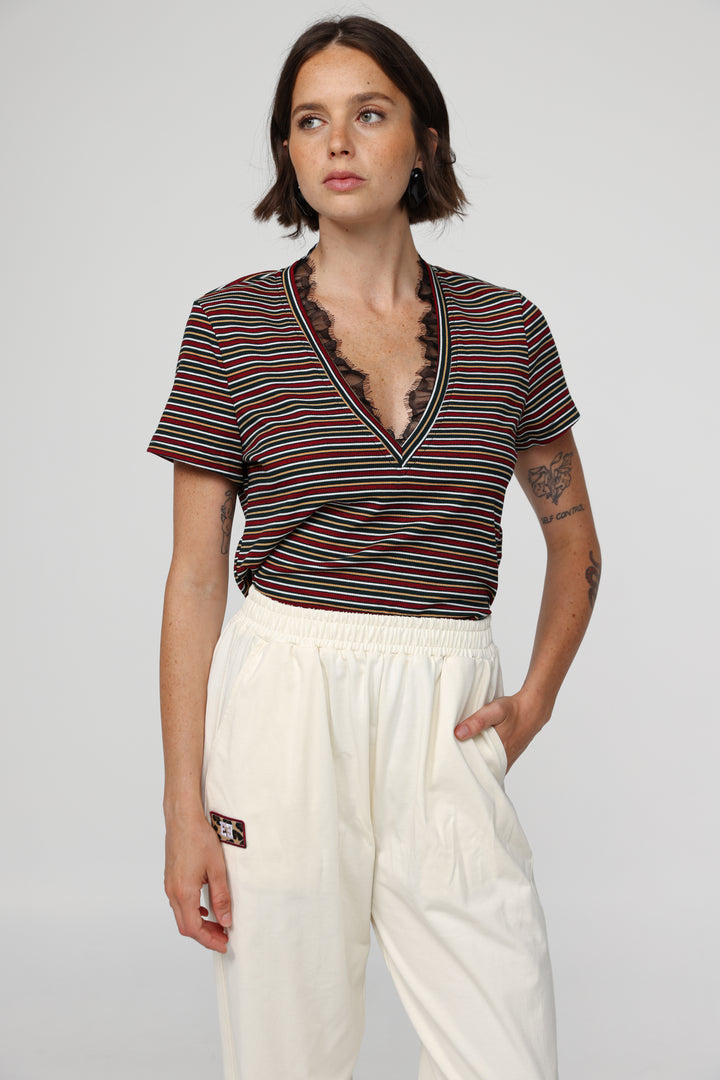 Mystery Wine Striped T-Shirt